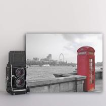 Placa Decorativa Londres MDF Cabine Telefone 30x40cm