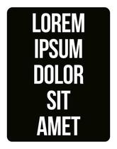 Placa Decorativa - Lorem Ipsum Dolor Sit Amet 18X23