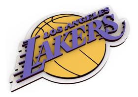Placa Decorativa Los Angeles Lakers Alto Relevo 44cm
