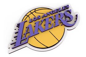Placa Decorativa Los Angeles Lakers Basquete Em Alto Relevo