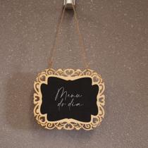 Placa Decorativa Lousa de Madeira P/ Pendurar 13x15x1 Cm F01 - D'Rossi Placa Decorativa Lousa de Madeira P/ Pendurar 13x15x1 Cm F01 - D'Rossi
