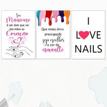 Placa Decorativa Manicure em MDF 03 Und