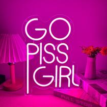 Placa decorativa manimo Go Piss Girl Neon Light 37x27 cm