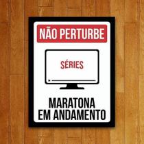 Placa Decorativa - Maratona Em Andamento (27X35)