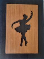 Placa decorativa MDF 30x40 com detalhe de Bailarina3 Placa decorativa MDF 30x40 com detalhe de Bailarina3