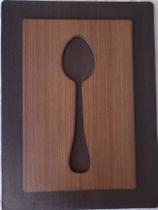 Placa decorativa MDF 30x40 com detalhe de Colher