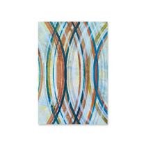 Placa Decorativa MDF Abstrato Geométrico Círculos 20x30cm