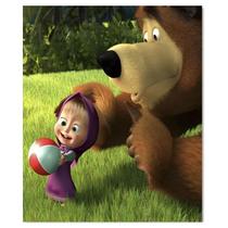 Placa Decorativa MDF Ambientes 30 cm x 20 cm - Marshal o Urso (Bx74)