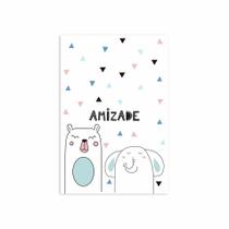 Placa Decorativa MDF Animais Amigos Urso 20x30cm