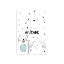 Placa Decorativa MDF Animais Amigos Urso 30x40cm