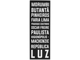 Placa Decorativa MDF Bairros SP 21x62cm