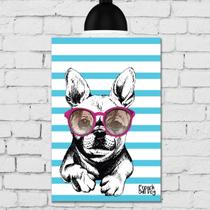 Placa Decorativa MDF Cachorro Fundo Azul Placa Decorativa MDF Cachorro Fundo Azul