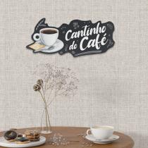 Placa Decorativa MDF Cantinho do Café para Parede Cozinha Gourmet