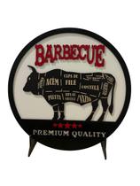 Placa Decorativa MDF Cantinho do Churrasco Carnes e Cortes Barbecue Amigos Bem Vindos