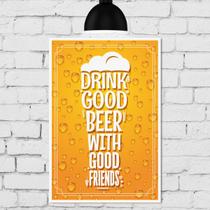 Placa Decorativa MDF Cerveja com Amigos Placa Decorativa MDF Cerveja com Amigos