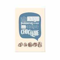 Placa Decorativa MDF Chocolate Frase Boca 30x40cm Placa Decorativa MDF Chocolate Frase Boca 30x40cm