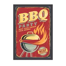 Placa Decorativa MDF Churrasco BBQ Party 30x40