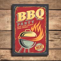 Placa Decorativa MDF Churrasco BBQ Party 30x40 Placa Decorativa MDF Churrasco BBQ Party 30x40