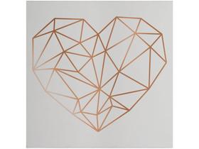 Placa Decorativa MDF Coração Gold 29x29cm - Design Up Living Placa Decorativa MDF Coração Gold 29x29cm - Design Up Living