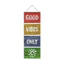 Placa Decorativa MDF Corda P Pendurar Frase Good Vibes Only Placa Decorativa MDF Corda P Pendurar Frase Good Vibes Only