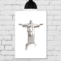 Placa Decorativa MDF Cristo Redentor