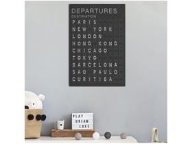 Placa Decorativa MDF Departures 30x44cm - Design Up Living