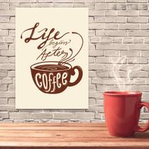 Placa Decorativa MDF Frase After Coffee Placa Decorativa MDF Frase After Coffee