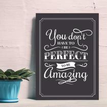 Placa Decorativa MDF Frase Be Amazing 30x40 Placa Decorativa MDF Frase Be Amazing 30x40