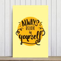 Placa Decorativa MDF Frase Believe 30x40 Placa Decorativa MDF Frase Believe 30x40