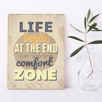 Placa Decorativa MDF Frase Comfort Zone 30x40 Placa Decorativa MDF Frase Comfort Zone 30x40
