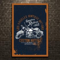 Placa Decorativa MDF Frase Custom Motors 30x40