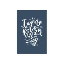 Placa Decorativa MDF Frase Hora da Pizza Inglês 30x40cm