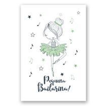 Placa Decorativa MDF Frase Pequena Bailarina 20x30cm