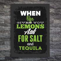 Placa Decorativa MDF Frase Vida e Tequila Placa Decorativa MDF Frase Vida e Tequila