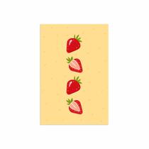 Placa Decorativa MDF Frutas Coloridas Morangos 30x40cm Placa Decorativa MDF Frutas Coloridas Morangos 30x40cm