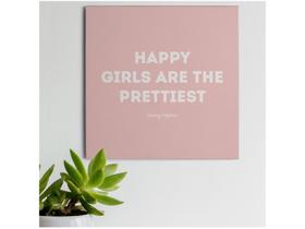 Placa Decorativa MDF Happy Girls 20x20cm Placa Decorativa MDF Happy Girls 20x20cm