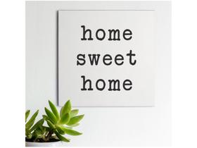 Placa Decorativa MDF Home Sweet 20x20cm