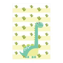 Placa Decorativa MDF Infantil Dinossauro Baby Verde 30x40