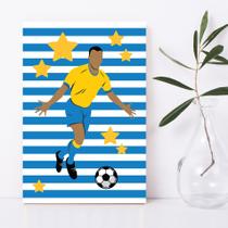 Placa Decorativa MDF Infantil Futebol Gol Jogador Azul Placa Decorativa MDF Infantil Futebol Gol Jogador Azul