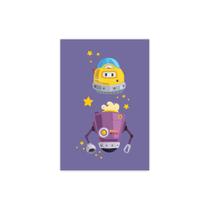 Placa Decorativa MDF infantil Robôs Amigos 30x40cm