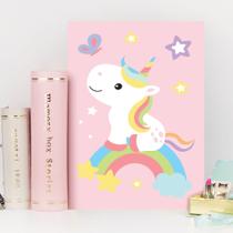 Placa Decorativa MDF Infantil Unicornio e Borboleta Placa Decorativa MDF Infantil Unicornio e Borboleta