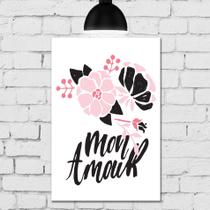 Placa Decorativa MDF Mon Amour 30x40 Placa Decorativa MDF Mon Amour 30x40