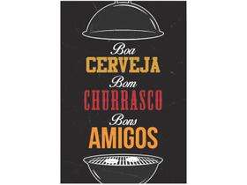 Placa Decorativa MDF Open Bar Cerveja 20x29cm - Design Up Living