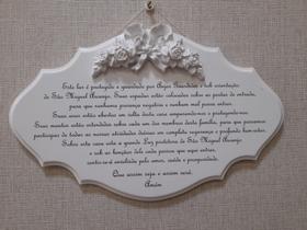 Placa Decorativa Mdf Oração do Lar com aplicação em alto relevo de Resina 32x20cm Placa Decorativa Mdf Oração do Lar com aplicação em alto relevo de Resina 32x20cm