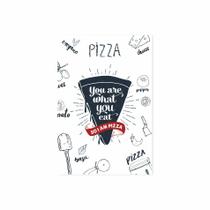 Placa Decorativa MDF Pizza Frase Come Inglês 30x40cm Placa Decorativa MDF Pizza Frase Come Inglês 30x40cm