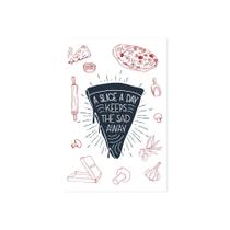 Placa Decorativa MDF Pizza Frase Fatia Inglês 20x30cm Placa Decorativa MDF Pizza Frase Fatia Inglês 20x30cm