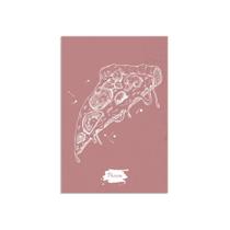 Placa Decorativa MDF Pizza Rosa 20x30cm