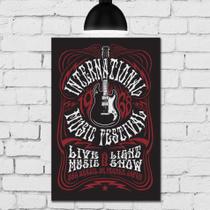 Placa Decorativa MDF Poster Rock 30x40