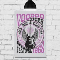 Placa Decorativa MDF Rock Festival 30x40
