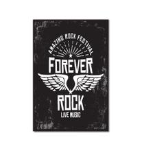 Placa Decorativa MDF Rock Forever 30x40